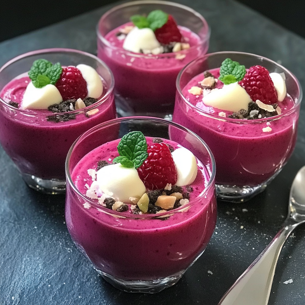 Mousse De Betterave Croquante En Verrines