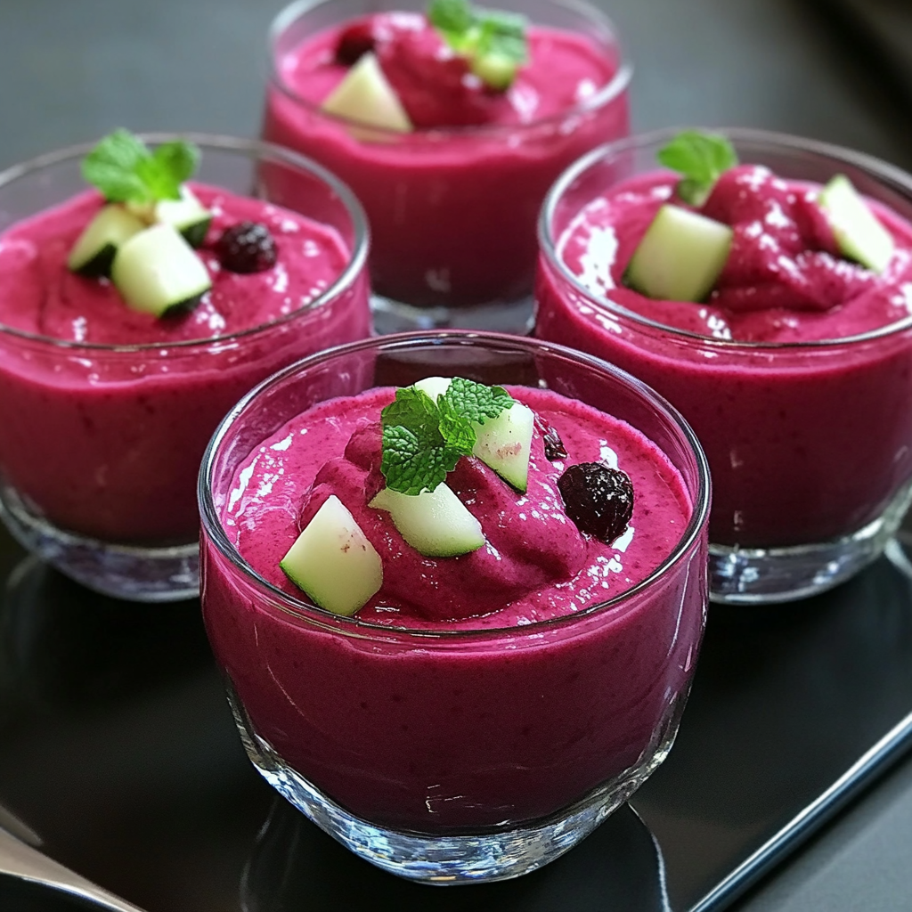 Mousse De Betterave Croquante En Verrines