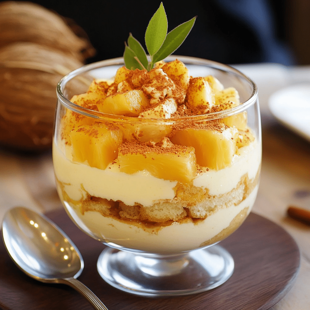 Tiramisu À L'Ananas Et À La Noix De Coco