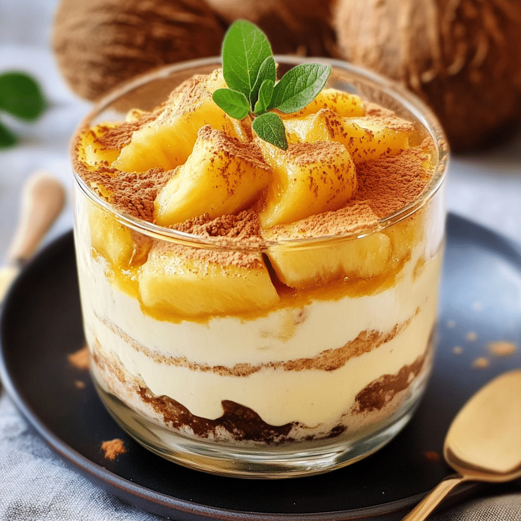 Tiramisu À L'Ananas Et À La Noix De Coco