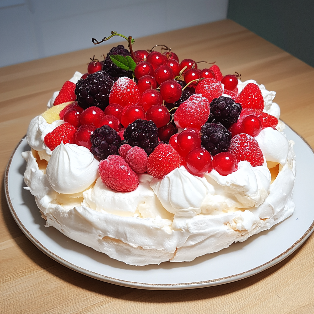 Pavlova aux fruits rouges