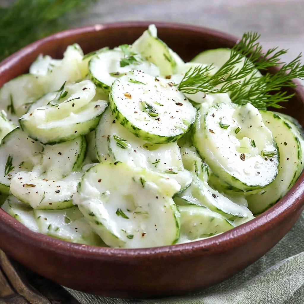 salade de concombre au yaourt