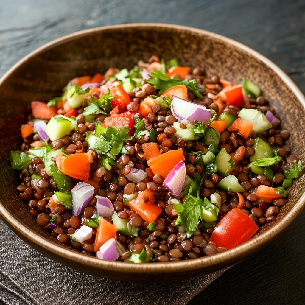 salade de lentilles corail