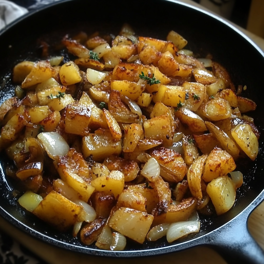 pommes de terre sautées aux oignons