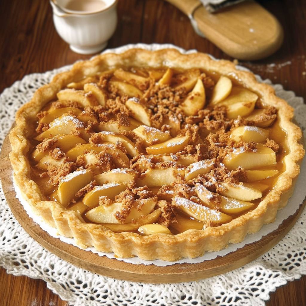 tarte aux pommes et aux spéculoos