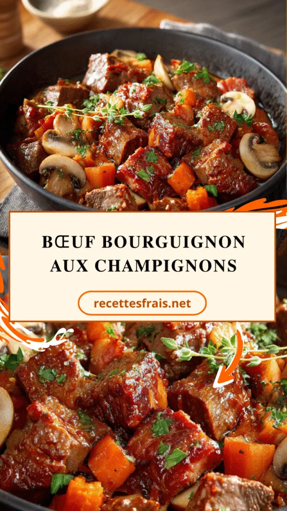 Bœuf bourguignon aux champignons