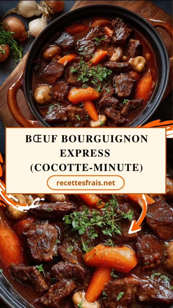 Bœuf bourguignon express (cocotte-minute)