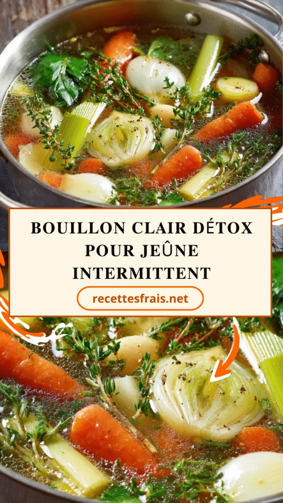 Bouillon clair détox pour jeûne intermittent