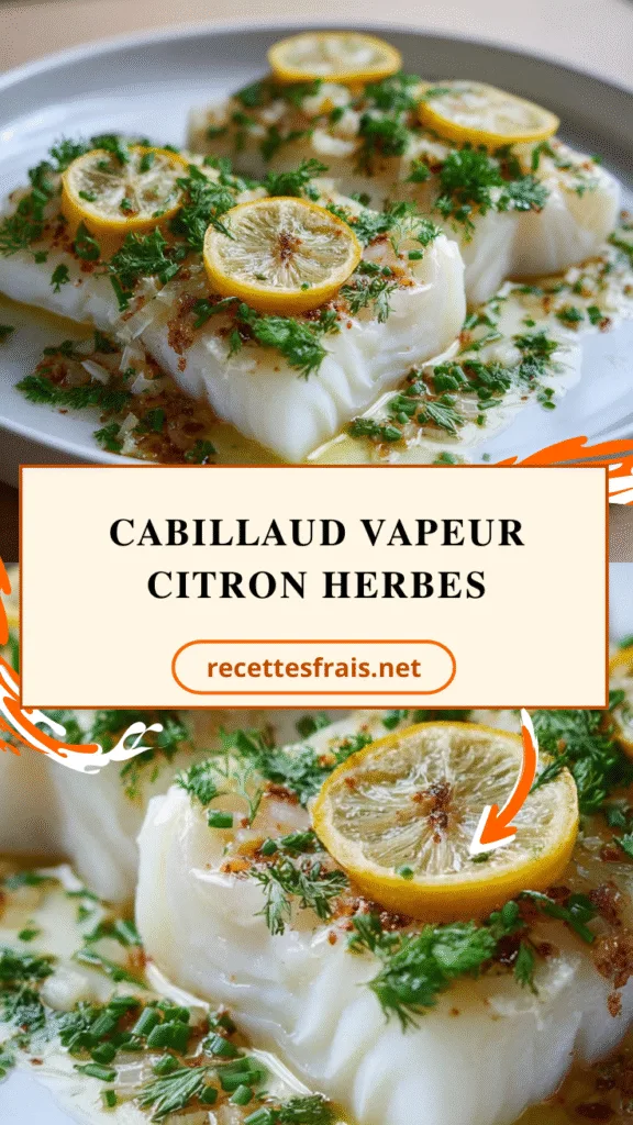 Cabillaud vapeur citron herbes