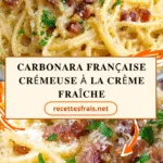 Carbonara française crémeuse à la crème fraîche
