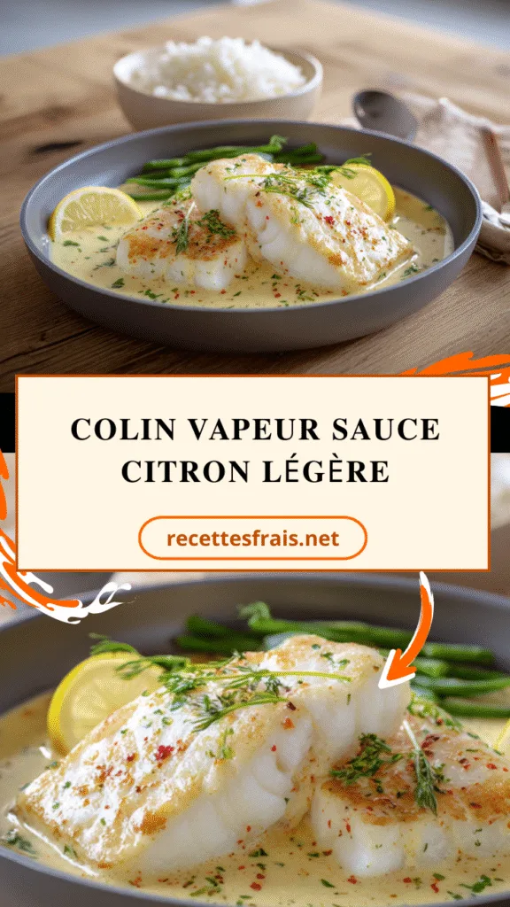 Colin vapeur sauce citron légère