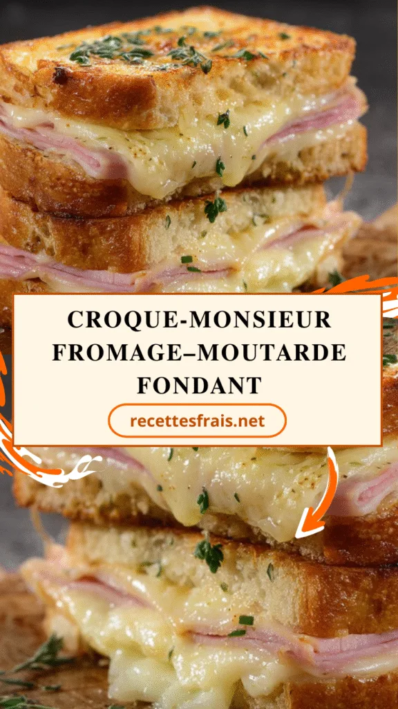 Croque-monsieur fromage–moutarde fondant