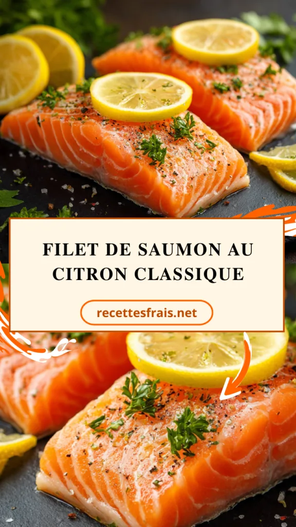 Filet de saumon au citron classique