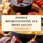 Fondue bourguignonne aux trois sauces (béarnaise, tartare, poivre)