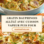 Gratin dauphinois allégé avec cuisson vapeur puis four