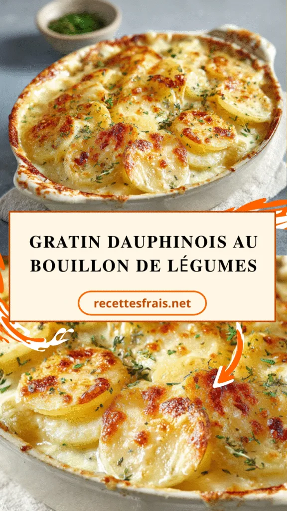 Gratin dauphinois au bouillon de légumes