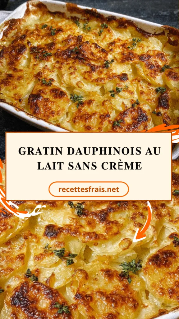 Gratin dauphinois au lait sans crème