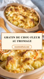 Gratin de chou‑fleur au fromage