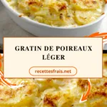 Gratin de poireaux léger