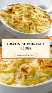 Gratin de poireaux léger
