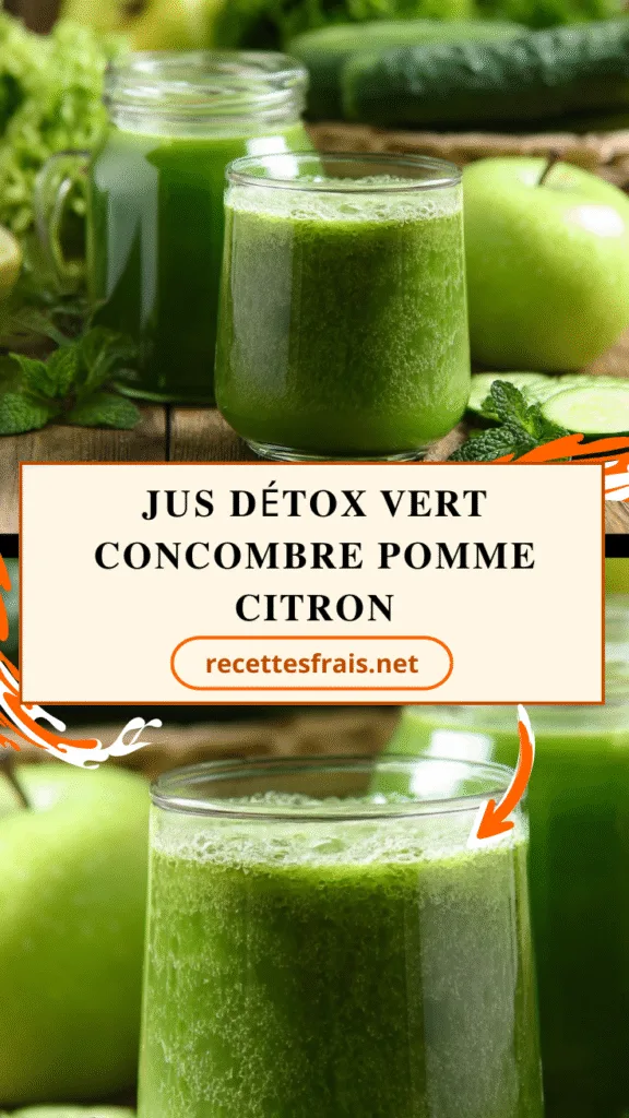 Jus détox vert concombre pomme citron