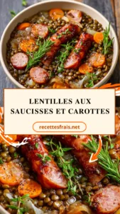 Lentilles aux saucisses et carottes