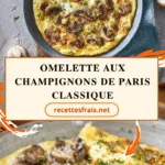 Omelette aux champignons de Paris classique