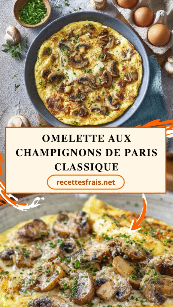 Omelette aux champignons de Paris classique