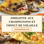 Omelette aux champignons et émincé de volaille