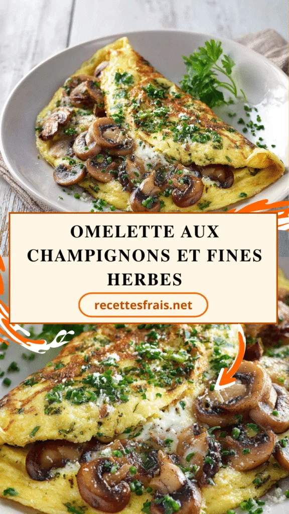 Omelette aux champignons et fines herbes