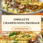 Omelette champignons fromage