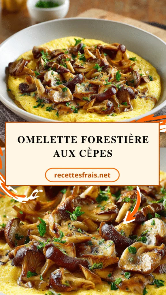 Omelette forestière aux cèpes
