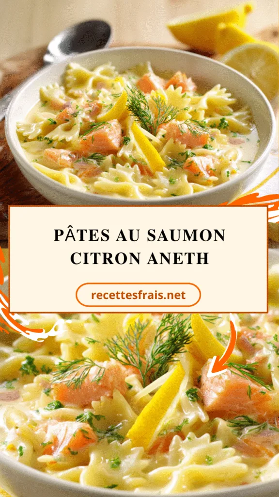 Pâtes au saumon citron aneth