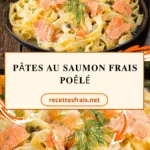Pâtes au saumon frais poêlé
