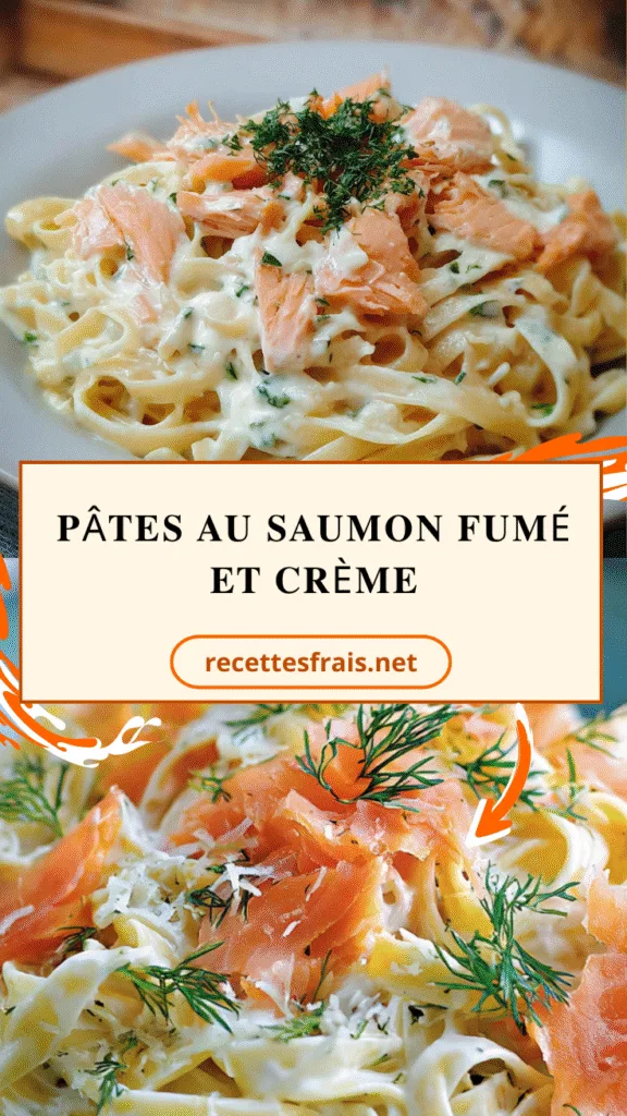 Pâtes au saumon fumé et crème