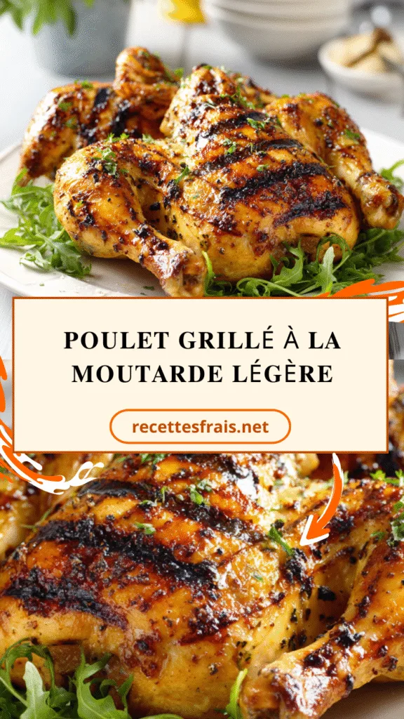 Poulet grillé à la moutarde légère