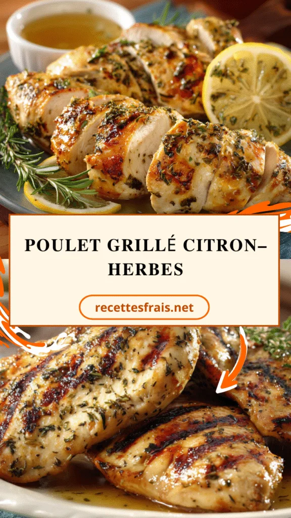 Poulet grillé citron–herbes