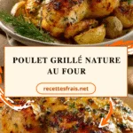 Poulet grillé nature au four