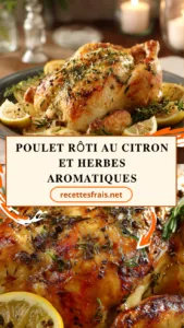 Poulet rôti au citron et herbes aromatiques