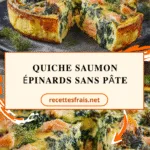 Quiche saumon épinards sans pâte