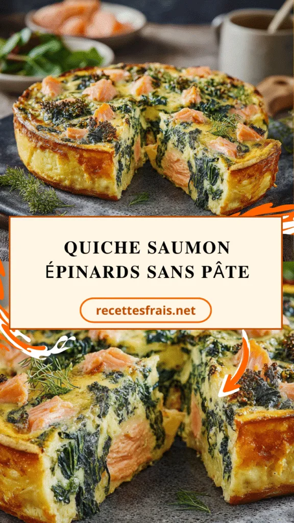 Quiche saumon épinards sans pâte