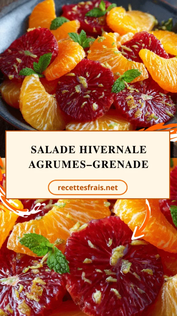 Salade hivernale agrumes–grenade