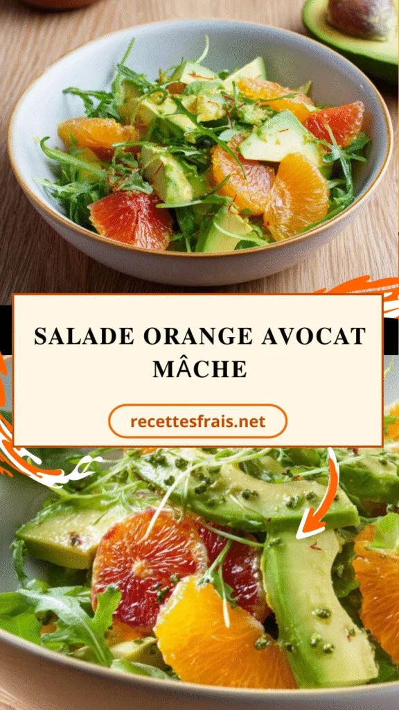 Salade orange avocat mâche