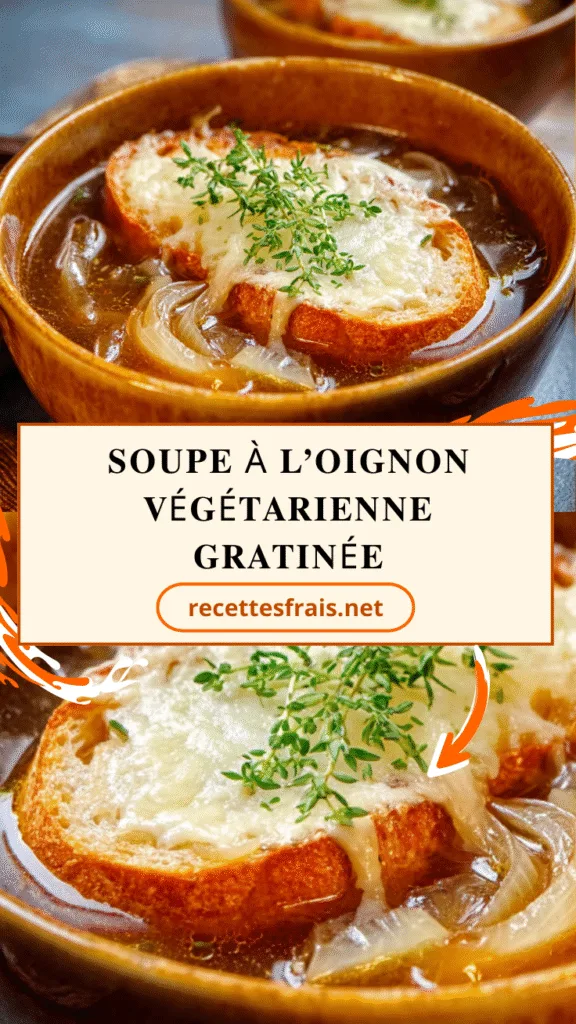 Soupe à l’oignon végétarienne gratinée