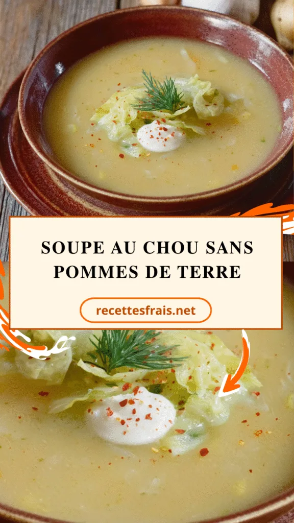 Soupe au chou sans pommes de terre