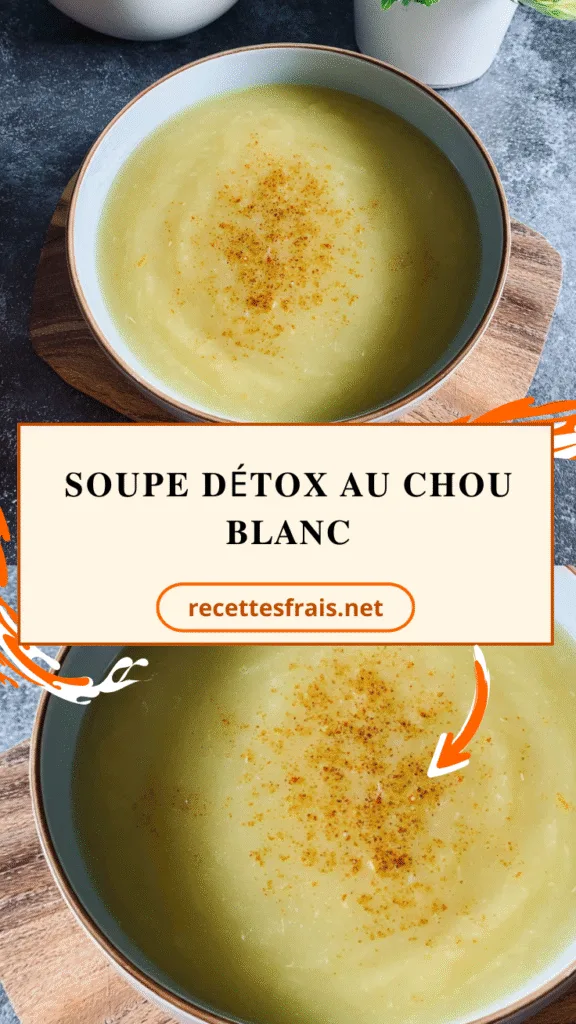Soupe détox au chou blanc
