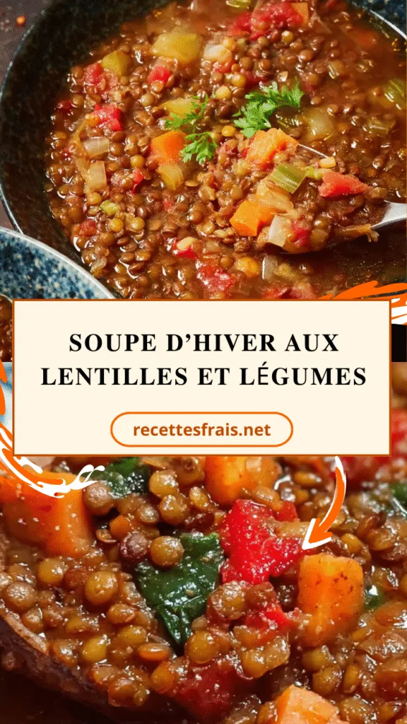 Soupe d’hiver aux lentilles et légumes