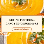 Soupe potiron–carotte–gingembre
