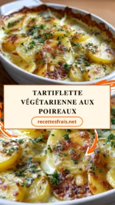 Tartiflette végétarienne aux poireaux