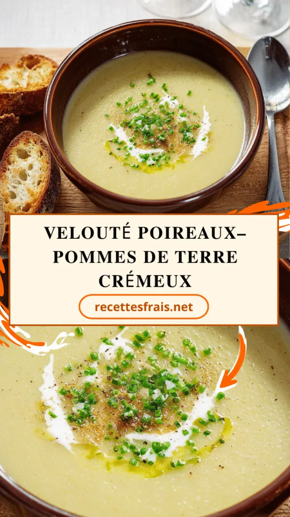 Velouté poireaux–pommes de terre crémeux
